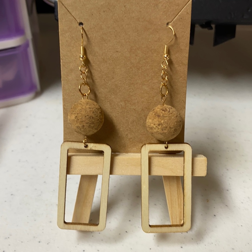 Wood earrings